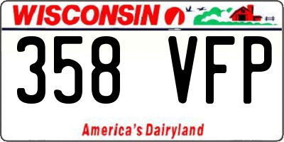 WI license plate 358VFP
