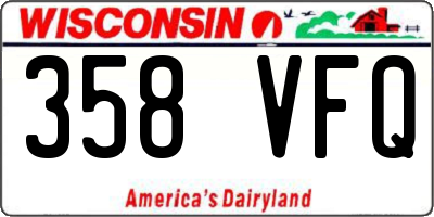 WI license plate 358VFQ