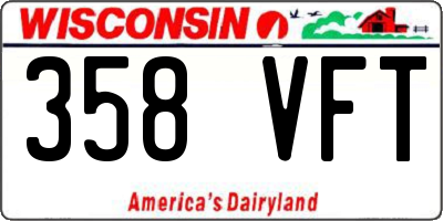 WI license plate 358VFT