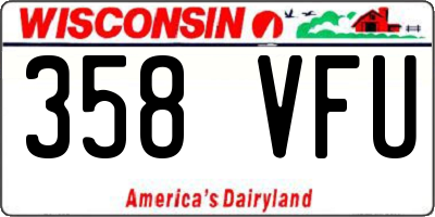 WI license plate 358VFU