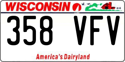 WI license plate 358VFV