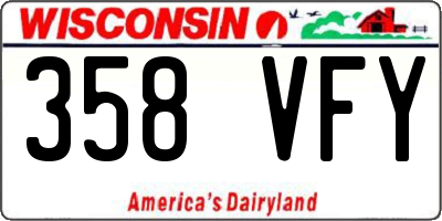 WI license plate 358VFY