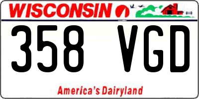 WI license plate 358VGD