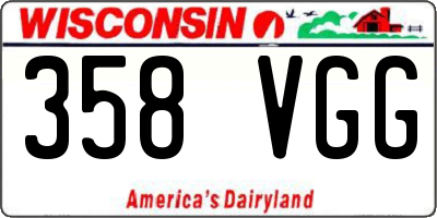 WI license plate 358VGG