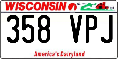 WI license plate 358VPJ