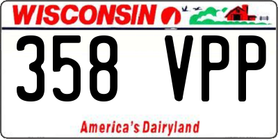 WI license plate 358VPP