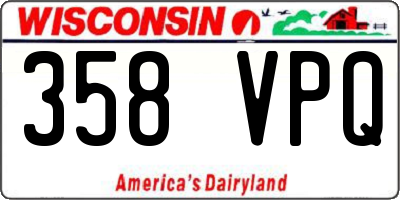 WI license plate 358VPQ