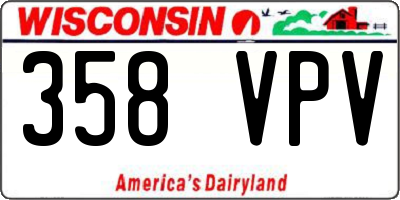 WI license plate 358VPV