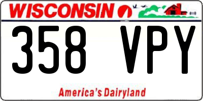 WI license plate 358VPY