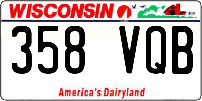 WI license plate 358VQB