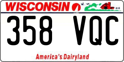 WI license plate 358VQC