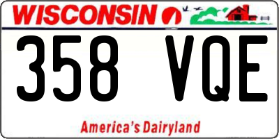 WI license plate 358VQE