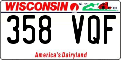 WI license plate 358VQF