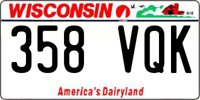 WI license plate 358VQK