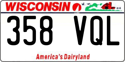 WI license plate 358VQL