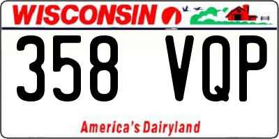 WI license plate 358VQP