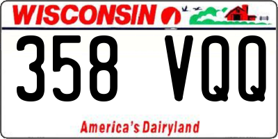 WI license plate 358VQQ