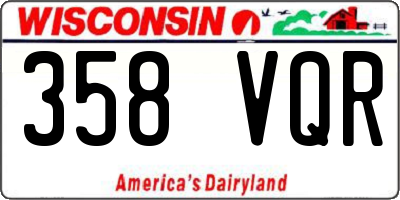 WI license plate 358VQR