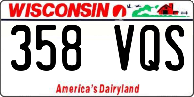 WI license plate 358VQS