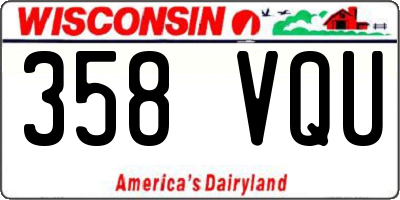 WI license plate 358VQU