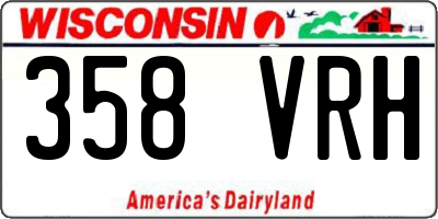 WI license plate 358VRH