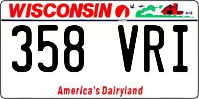 WI license plate 358VRI