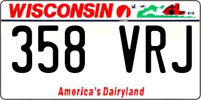 WI license plate 358VRJ