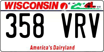 WI license plate 358VRV