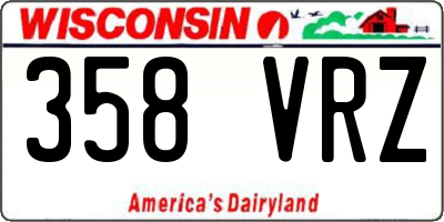 WI license plate 358VRZ
