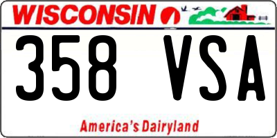WI license plate 358VSA