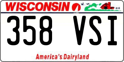 WI license plate 358VSI