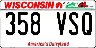 WI license plate 358VSQ