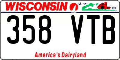 WI license plate 358VTB