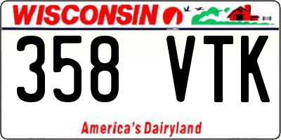 WI license plate 358VTK
