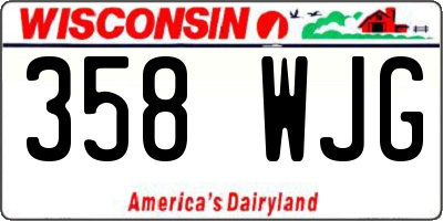 WI license plate 358WJG