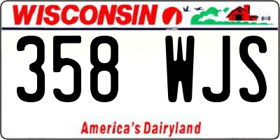 WI license plate 358WJS
