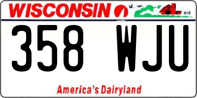 WI license plate 358WJU