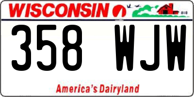 WI license plate 358WJW