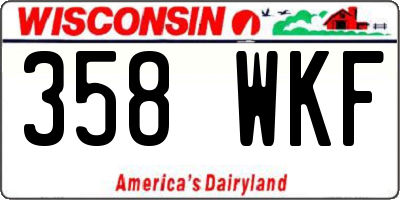 WI license plate 358WKF