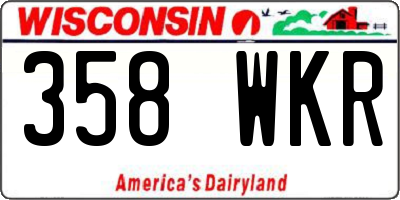 WI license plate 358WKR