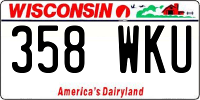 WI license plate 358WKU
