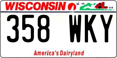 WI license plate 358WKY