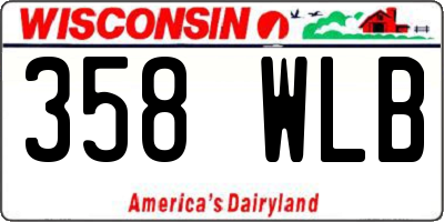 WI license plate 358WLB
