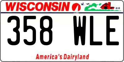 WI license plate 358WLE