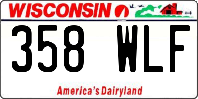 WI license plate 358WLF