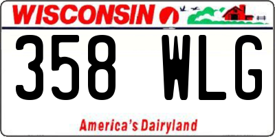 WI license plate 358WLG