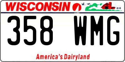 WI license plate 358WMG