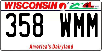 WI license plate 358WMM