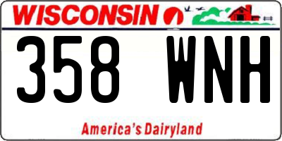 WI license plate 358WNH