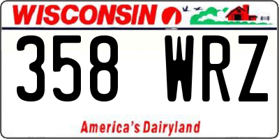 WI license plate 358WRZ